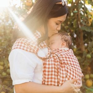Blue Gingham Wildbird Ring Sling